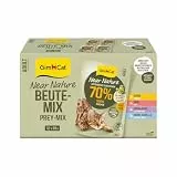 GimCat Near Nature Probier-Mix 12er - Getreidefreies Nassfutter für Katzen ab dem 7. Monat mit artgerechter und beutenaher Rezeptur - 12 Beutel (12 x 85 g)