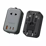 TESSAN Reiseadapter Weltweit PD 20W, Universal Travel Adapter mit 2 USB C und 1 USB A, Reisestecker Adapter Weltweit, Internationaler Steckdosenadapter für Deutschland USA England