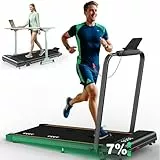 ORISYN Walking Pad Laufband für Zuhause Klappbar mit 7% Steigung, Laufbänder mit 1-12 km/h Geschwindigkeit, LED Display mit Fernbedienung, 2.25HP Motor, 7-lagige Lauffläche, Keine Aufbau Erforderlich