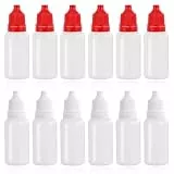 Lusofie 12 Stück 15 Ml Liquid Flaschen Leere Plastik Tropfflaschen Reise Quetschflasche Quetschbare Kunststoff Tragbare Augentropfen Flaschen Mit Kappe Und StöPsel Zum Mischen Von Flüssigkeiten