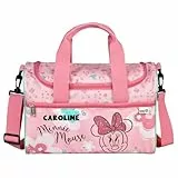 Undercover Kleine Sporttasche Minnie Mouse Kinder - Personalisiert mit Name - Disney Reisetasche Kindertasche Mädchen rosa