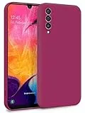 MyGadget Hülle für Samsung Galaxy A50 - Zweilagige Handyhülle mit Kameraschutz - Cover mit Innenfutter & Silikon außen - Wein Rot