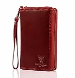 MATADOR Geldbörse Damen Rot #Cadiz mit edler Geschenk Box, Eleganter Geldbeutel Leder RFID Geldbörse Damen, Luxus Portemonnaie Frauen Geschenk Viele Kartenfächer in Rot