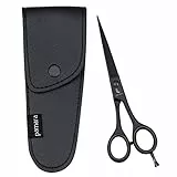 Pamara Haarschere, Friseurschere Profi, Scharfe Haarschneideschere, Haarschere Set mit Etui, Frisur Scheren für Pony, Spitzen, Bart, Profi Schere zum Haare Schneiden für Damen, Herren & Kinder