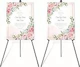 Künstler Staffelei Stand, ISFORU 160cm Verstellbares Stativ Tisch Kunst Leinwand Malerei Display, Easy Folding Studio Teleskop Boden Staffeleien für Hochzeit Poster Innen Außen (Schwarz 2PCS)