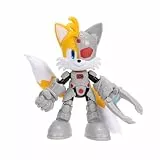 DC x Sonic Tails als Cyborg 13 cm große Actionfigur, offiziell lizenziert von Jakks Pacific, hochbeweglich und detailreich gestaltet, Sammlerverpackung