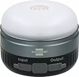 Brennenstuhl Akku LED Outdoor Leuchte OLI 400 AS (Campinglampe IP54 mit 450lm, bis zu 70h Leuchtdauer, dimmbar, 2 austauschbare Akkus 18500, Powerbank, USB C Ladekabel)