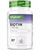 Biotin - 10.000 mcg - 365 Tabletten - Hohe Bioverfügbarkeit: D-Biotin für Haut, Haare & Nägel - Ohne unerwünschte Zusätze, hochdosiert, vegan
