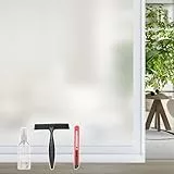 aboveBED fensterfolie Blickdicht 44.5X200 cm, sichtschutzfolie Fenster selbsthaftend, milchglasfolie Fenster blickschutz, klebefolie Fenster Folie Anti UV für Zuhause Bür