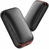 Gaiatop Taschenwärmer Handwärmer Elektrisch 2-Pack mit Magnet, 4000mAh USB Wiederverwendbar, 3s Schnellheizung & 3 Stufen, Kompakt für Handschuhe, Adventskalender Füllung Geschenke für Männer Frauen