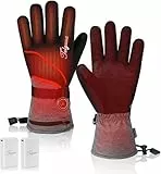 Telguua Beheizbare Handschuhe Wasserdicht mit 7.4V 5500mAh Akku für Herren Damen,3 Temperaturstufen/Verdickt Winddicht Touchscreen,USB-C Wiederaufladbar beheizte Handschuhe Motorrad Arbeiten im Freien