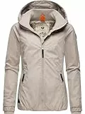 Ragwear Damen wasserdichte Übergangsjacke leichte Jacke kurz mit Kapuze Dizzie Intl Bone24 Gr. M