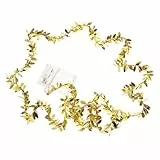 SOLUSTRE Künstliche Blattgirlande mit LED Lichterkette Lichterzweig Warmweiß für Party Dekoration Innenbereich Batterielos Einfache Montage Dekorative Beleuchtung für Feier und Zuhause