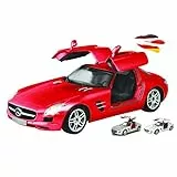 HIMOTO HSP RC ferngesteuertes Fahrzeug im original lizenzierten Design kompatibel mit Mercedes-Benz SLS AMG, Modell-Maßstab 1:16 mit Beleuchtung, Auto, Car, Modellbau inkl. Fernsteuerung