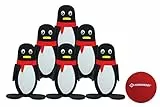 Schildkröt Pinguin Soft Bowling Set, Kegelset, Indoor- und Outdoor, bestehend aus 6 Pinguinen mit stabilem Stand und Einer Soft-Bowling-Kugel, 970303