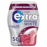 Extra Professional Kaugummi Zuckerfrei, White Granatapfel, 50 Dragees, Großpackung Chewing Gum, Xylitol Kaugummi ohne Zucke mit Granatapfelgeschmack Minz Frische (50 Dragees)