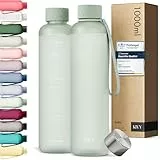 KIVY Trinkflasche 1l - Kohlensäure geeignet & Auslaufsicher - Für Sport, Schule & Büro - Sport Trinkflasche Gym - Wasserflasche Sprudel geeignet - Sportflasche 1 Liter - Spülmaschinenfest