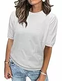 Totatuit Pullover Damen Shirt Basic Top Hoher Kragen Slim Fit T-Shirt Top für Herbst Winter