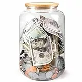 Mczcent Sparschwein Groß, 3.2L Sparbüchse Transparent für Geld Münzen Spardose Groß Plastik Durchsichtig, Grosse Münzen Spardosen Piggy Coin Money Saving Bank Jar Box