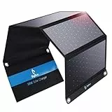 BigBlue 28W Tragbar Solarladegerät mit 3 USB-Anschlüssen(4,8A insgesamt), IP44 Wasserdicht Solarpanel, Faltbar, Ideal für Outdoor Aktivitäten, für Wiederaufladen Powerbank-iPhone Android GoPro