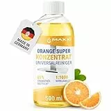 Maxxi Clean | Universalreiniger mit Orangen-Duft | 500 ml Orangenreiniger Konzentrat | geeignet als Bodenreiniger, Glasreiniger, Badreiniger und Küchenreiniger | Power Formel gegen Verschmutzungen