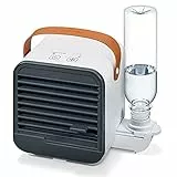 Beurer LV 50 Fresh Breeze Tischventilator/-kühler, handlich, portabel und modern, 2-in-1 Ventilator und Luftbefeuchter, ideal für's Büro, ohne chemische Zusätze, Tragbar, Einfach