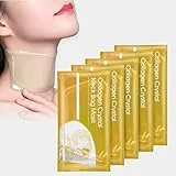 Collagen Neck Mask, 5pcs Collagen Neck Firming Mask Anti-Falten Collagen Neck Pads Patch Glatte Faltenlift Patches Feuchtigkeitsmasken Neck Skin Care(Weiß)