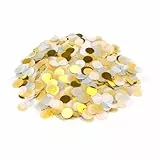GoldRock Konfetti Hochzeit Geburtstag, 6000 Stk Streudeko Bunt, Tischdeko Gold, Konfettikanone Papier, Luftschlangen für Karneval, Taufe, Weihnachten, Silvester Deko