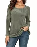 YGJIEGENG Pullover Damen V Ausschnitt Strickpullover Herbst Winter Sweatshirt Leichter Einfarbig Pullover Elegant Casual Oversize Warm Oberteile Weinrot S