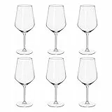 alpina Weingläser Rotwein - Weingläser Set 6 Teilig - Weinglas 53cl - Spülmaschinenfeste Rotweingläser - Wein Geschenk für Rotwein - Glas, Weiß