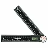 GemRed Winkelmesser Digital mit LCD-Anzeige, 200 mm Winkelschmiege für Holzbearbeitung, Messungen, Bau, Dekoration und DIY (Batterie enthalten)