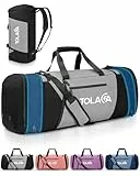 Tolaccea Erweiterbare Reisetasche Rucksack Groß - 54L-72L Sporttasche mit Schuhfach, Nassfach und Laptopfach fur Herren & Damen, Weekender Reiserucksack Handgepack Duffle Bag(Grau)