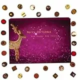 Hallingers Modern - Adventskalender Pralinen Geschenk handmade ohne Alkohol aus Edelkakao Schokolade (Box) - Geschenk im Sommer & als perfektes Grillgeschenk | Glückwunsch Chanukka Freundschaft Genesu