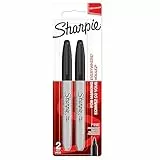 Sharpie Permanent Marker | Marker Stifte mit feiner Spitze | schwarze Tinte | 2 Marker Stifte