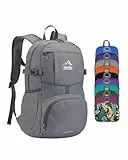 WATERFLY Faltbarer Rucksack Ultraleicht Wanderrucksack: 25L Leichter Tagesrucksack Sportlich Packable Backpack für Herren Damen Wandern Outdoor Trekking Hiking
