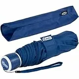 iX-brella Mini Ultra Light - Damen Taschenschirm mit großem Dach - extra leicht - blau