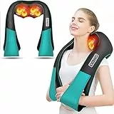 AERLANG Nackenmassagegerät, Shiatsu-Nacken- und Rückenmassagegerät mit Heizung, Schultermassagegerät, tiefes Knetkissen für Zuhause, Büro, Rückenmassagegerät, Weihnachtsgeschenke für Frauen, Männer