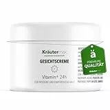 NEU! Kräutermax Vitamin Gesichtscreme | Feuchtigkeitspflege mit Vitamin E, Hamamelis & Jojobaöl | 24h Gesichtscreme für jeden Hauttyp | Ohne Parabene & Silikone | 1 x 100 ml