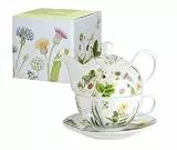 Teekanne aus Porzellan mit Blumendekor (Wild Flower)