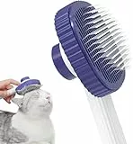 ACE2ACE Katzenbürste, Katzenbürste Langhaar und Katzenbürste kurzhaar, Selbstreinigende Katzenhaarbürste von der Bürste mit Einem Knopf, für Losem Fell, Blau