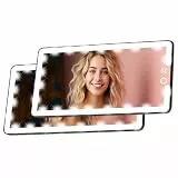 2pcs Autosonnenblenden-Kosmetikspiegel mit Beleuchtung, LED Make-up-Spiegel für die Sonnenblende, wiederaufladbar mit 3 Farben und dimmbarem Licht, universelles Zubehör für Auto, SUV, LKW