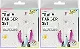 folia 23819 - Bastelset Traumfänger Girly - Set zum Erstellen eines wunderschönen Traumfängers in modernen Pastelltönen (Packung mit 2)