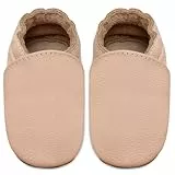 IceUnicorn Krabbelschuhe Baby Jungen Mädchen Lauflernschuhe Baby Weicher Leder Babyhausschuhe Kleinkind Babyschuhe(Hellrosa, 12-18 Monate)