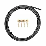 oueaen Fahrrad-Bremsschlauch-Set, 3m Nylon Schwarz, für Shimano Hydraulische Bremsscheibe, mit Oliven- und Steckereinsätzen, 1x Tube, 4x Oliven, 4x Anschlusseinsätze