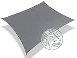 VOUNOT Sonnensegel Rechteckig mit Befestigung Set, Sonnenschutz Atmungsaktiv und UV Schutz, für Balkon Garten Terrasse, 3x2,5m, Grau