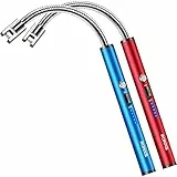 RONXS Stabfeuerzeug, Lichtbogen Feuerzeug elektrisch mit längerer Hals, Sicherheitsschloss - Kerzen Gadgets, USB aufladbar Plasma Kerzenanzünder für Küche Herd Camping, Feuerwerk Kamin (Blau+Rot)
