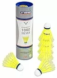 VICTOR Nylon Federball Shuttle 1000 6er Dose, Gelb / Blau