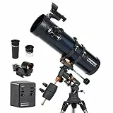 Celestron 31051 AstroMaster 130EQ Motor Drive Newtonian Reflector Telescope, Dark Blue
