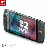 PowerA Schlankes Etui für Nintendo Switch 2 - Grau, offiziell lizenziert, Schutzetui, fasst 10 Spielkarten, gepolsterter Displayschutz, eingebauter Ständer.