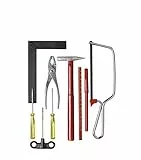 Pebaro 942 Werkzeug-Set in Tüte, 9 Teilen, für Hobby oder Junioer Handwerker, Basteln mit Holz, Werken, Bastelset, Geschenkidee für Kinder, Rot